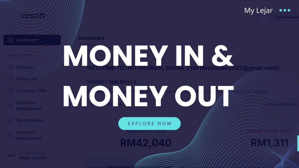 Tutorial myLejar : Money In & Money Out